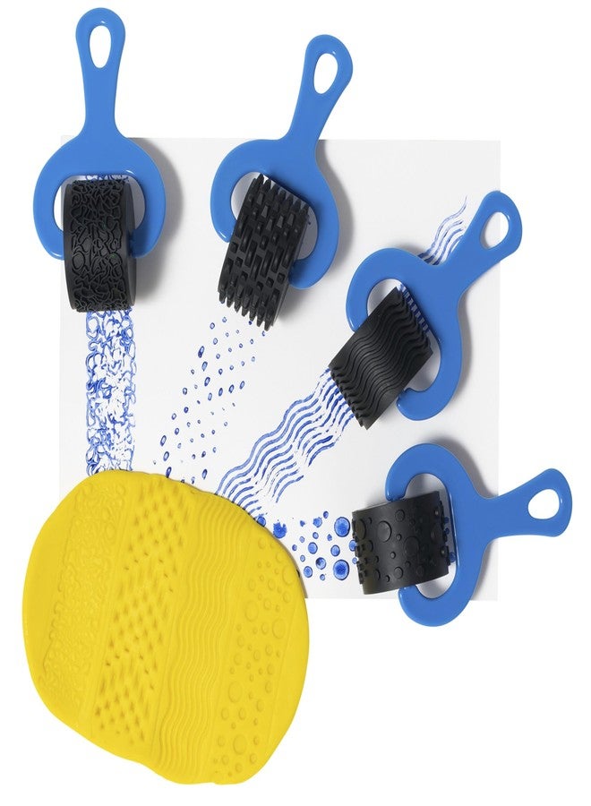 READY 2 LEARN Ready2Learn Heavy Duty Rubber/Plastic Paint and Clay Explorer Rollers, 5 x 1-1/2 Inch, Set of 4 - 410957 - Image 4